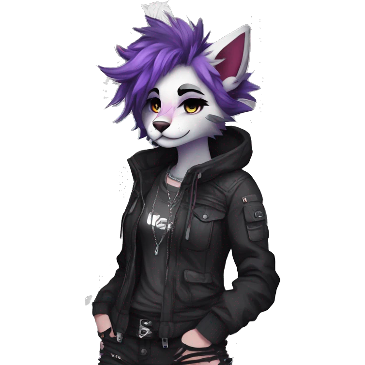 Edgy cute modern punk techwear anthro furry by Falvie, LiLaiRa, AngieWolf emoji