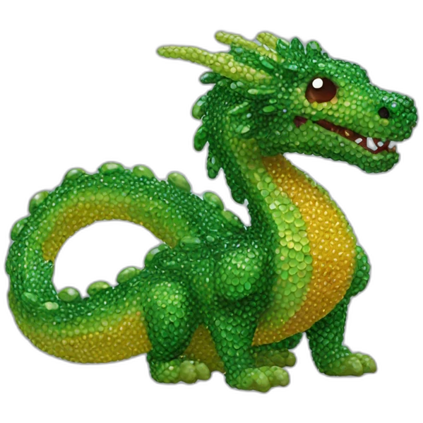 Beaded dragon emoji