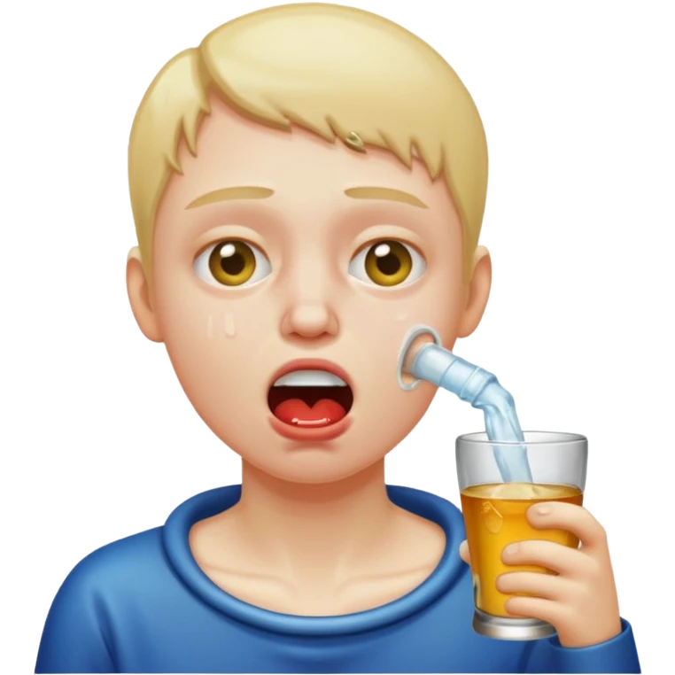 POV choking by the neck, wet face, drunk emoji