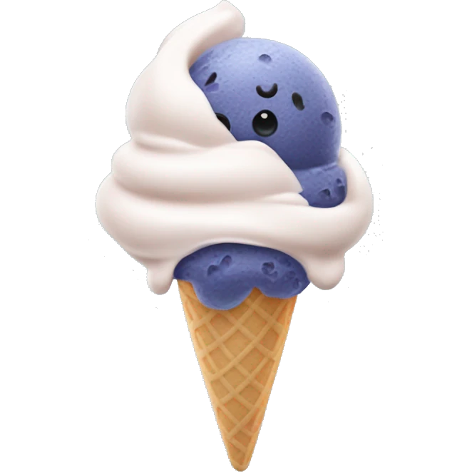 Blueberry ice cream emoji