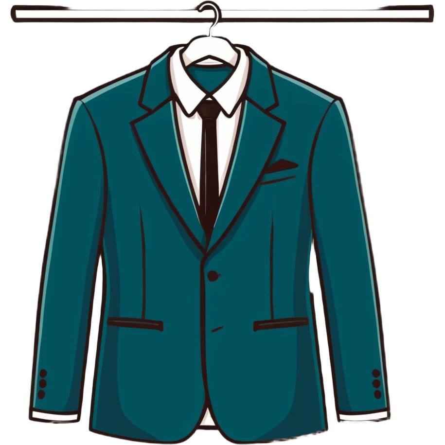 luxurious silk pale beige suit on hanger emoji