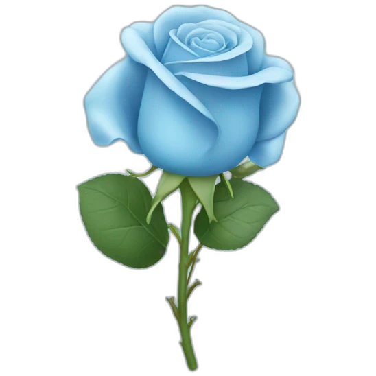 Light blue rose flower emoji