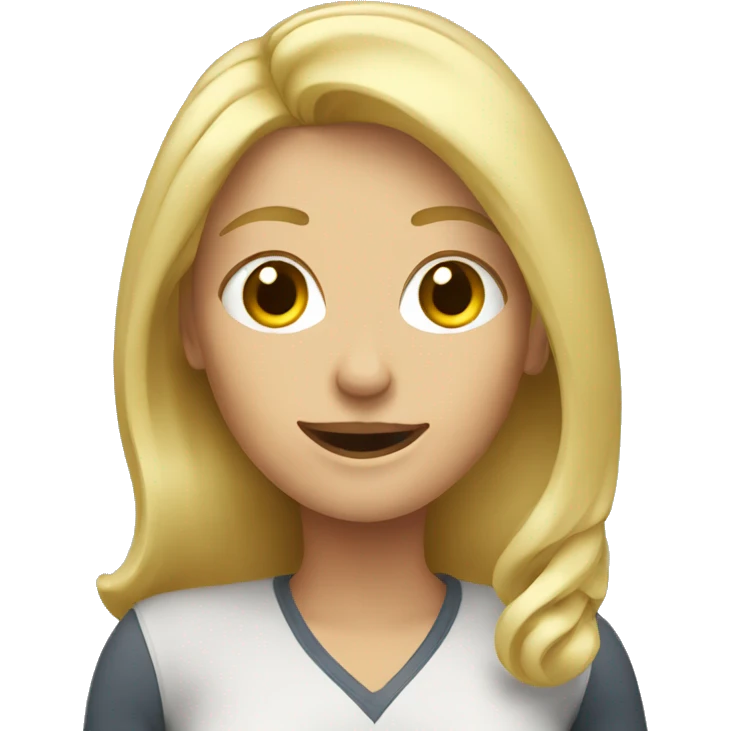 blonde woman calling emoji