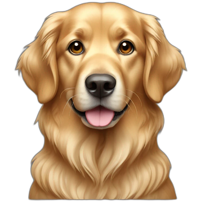 Dog golden retriever full-height emoji