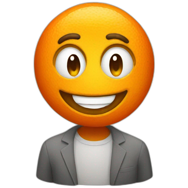 A orange smile emoji