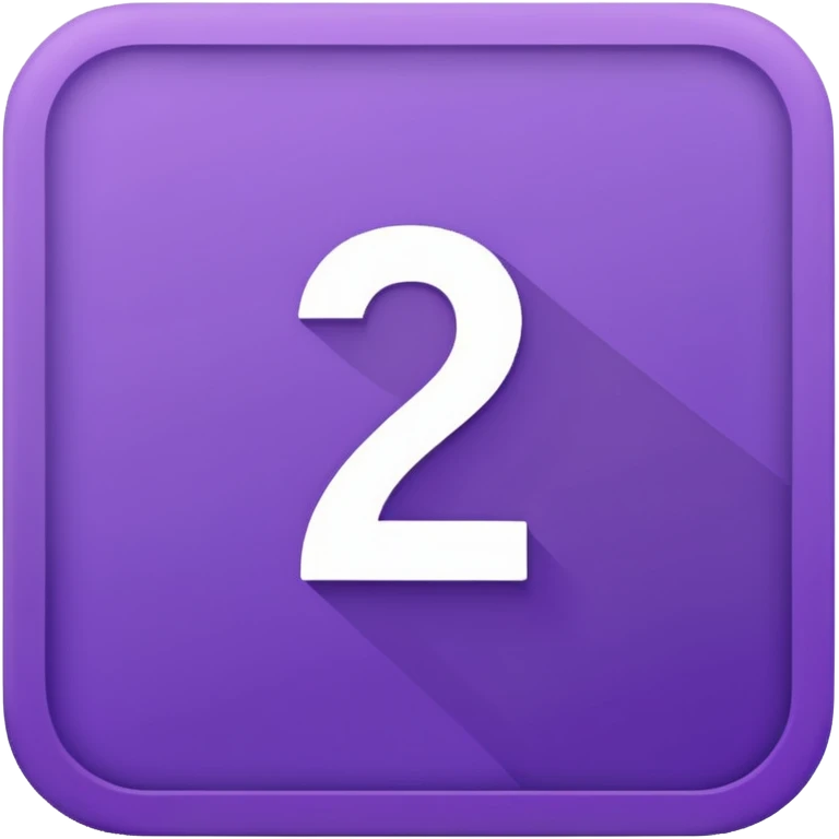 purple square emoji that says "2" emoji