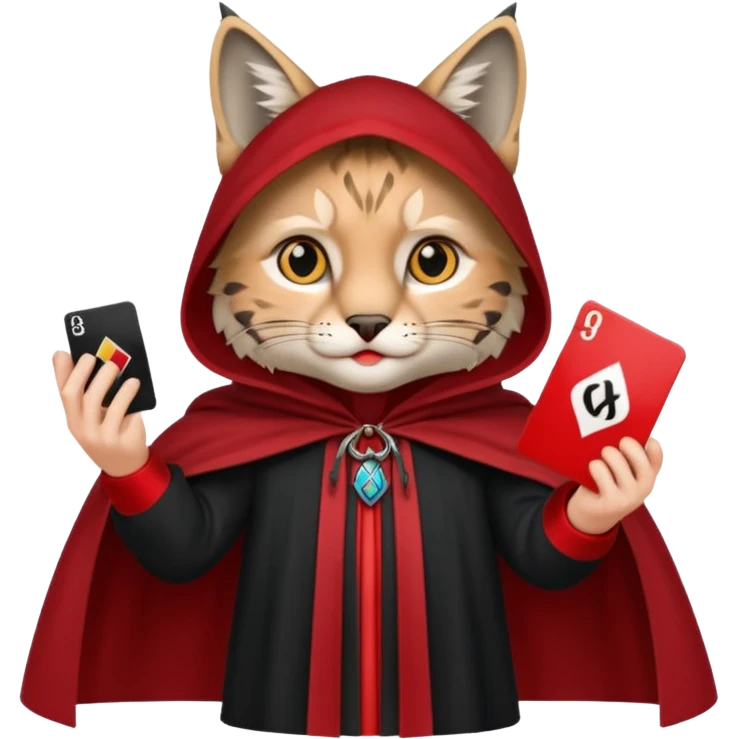 Lynx from shadow fight 2 holding a uno reverse card emoji