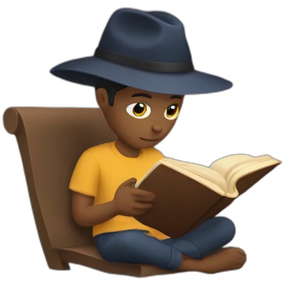 Natuto reading a book emoji