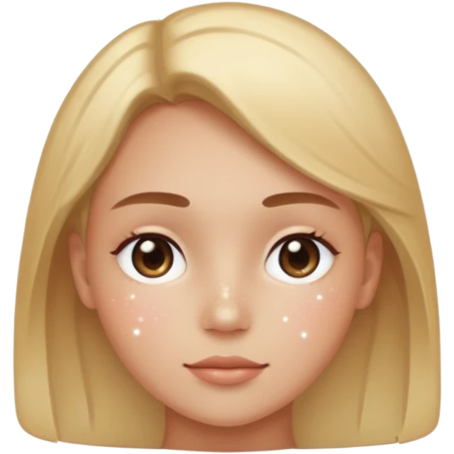 face silhouette with clear skin and sparkles emoji