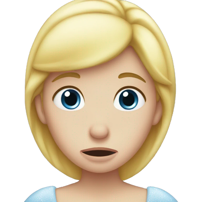Cinderella crying emoji