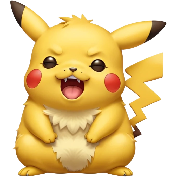 sleepy tired Pikachu yawning emoji