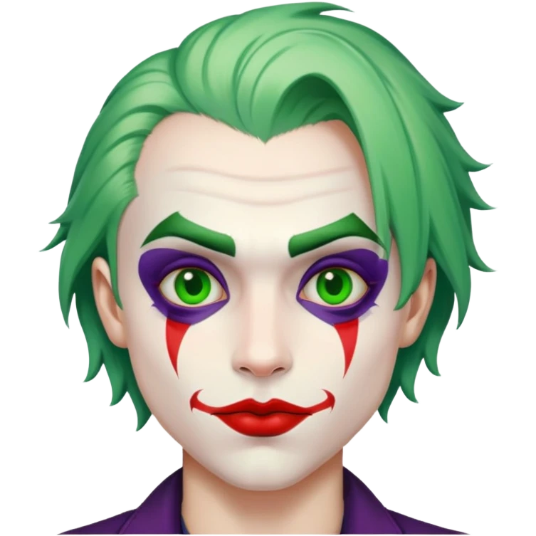 a boy using a joker makeup emoji