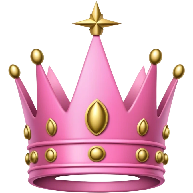 fancy pink crown with gun bullets emoji