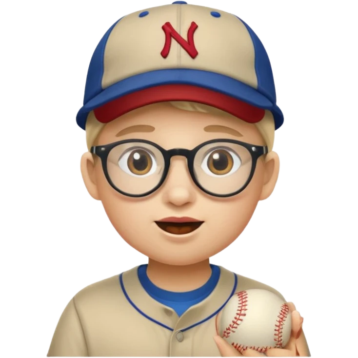 num num eatting with a baseball cap and glasses emoji