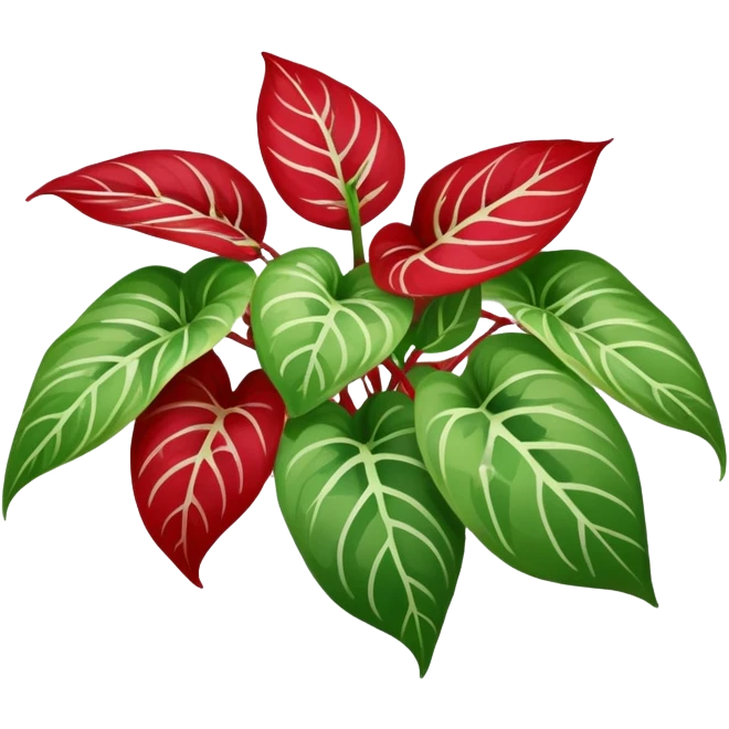 red Variegated pothos emoji