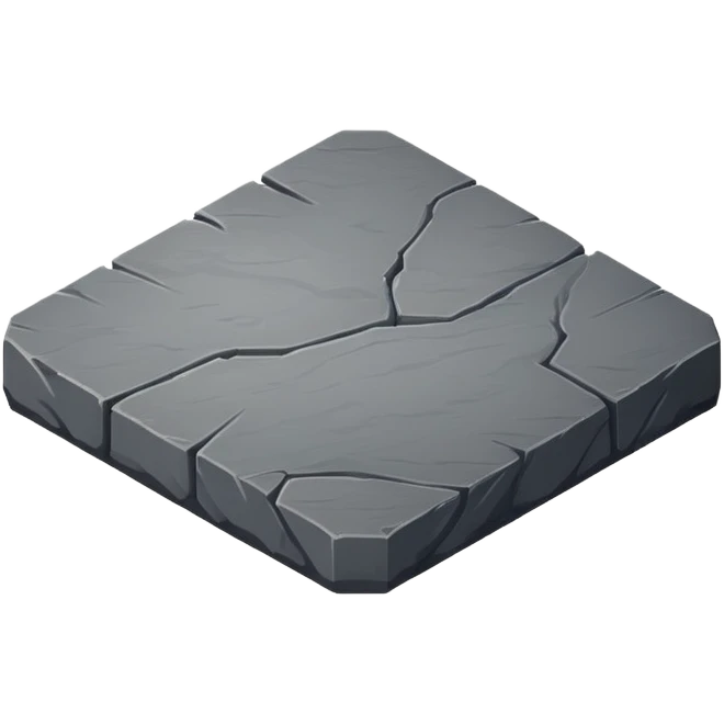 generate realistic detailed stone patform isometric view dark color emoji