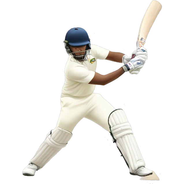 a batsman hitting a six in cricket emoji
