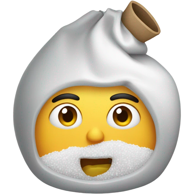 Face with small bag of salt emoji