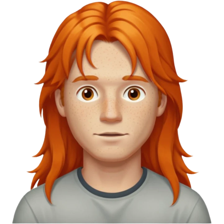 guy with long orange hair emoji