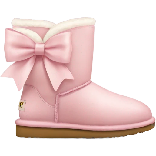 Light pink Ugg boots with a bow  emoji