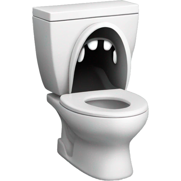 Skibiddi toilet. (Scary Man’s head and neck inside a toilet) emoji