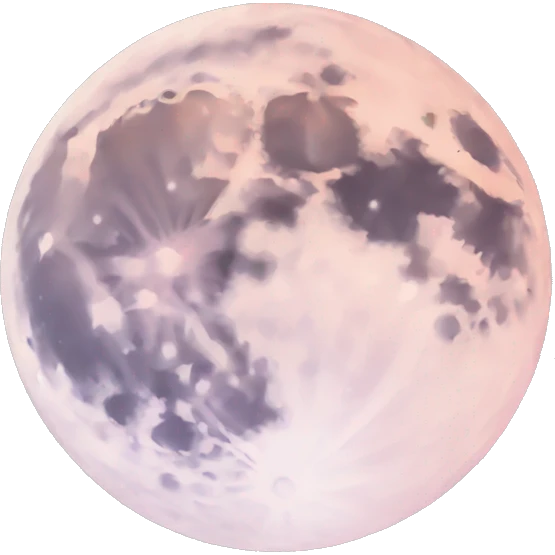 Pastel colored moon emoji