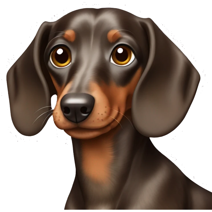 Brown dapple dachshund  emoji