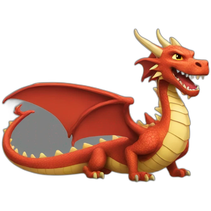 chat sur un dragon emoji