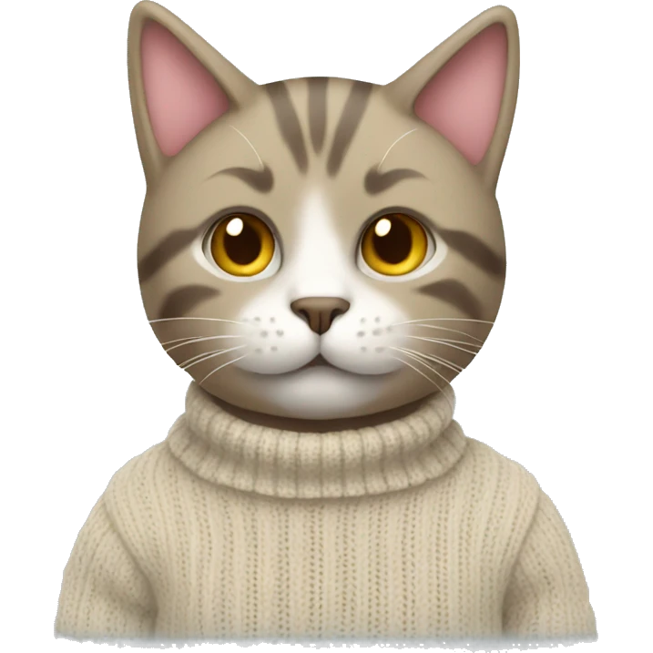 Cat wearing a sweater emoji