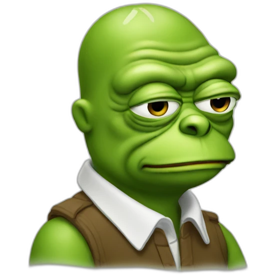 Thinking pepe emoji