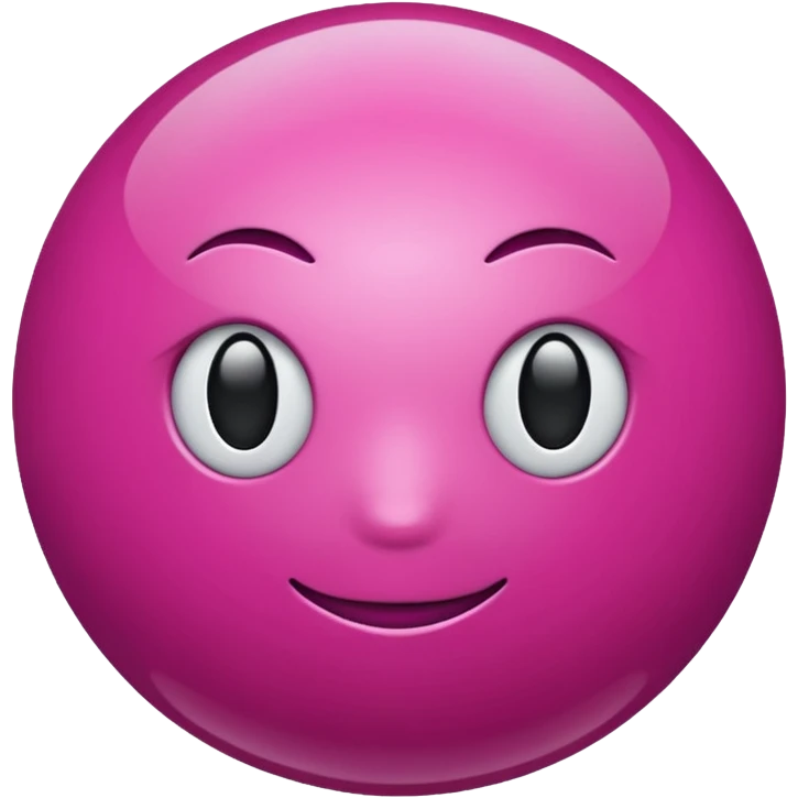 magenta color sphere. emoji