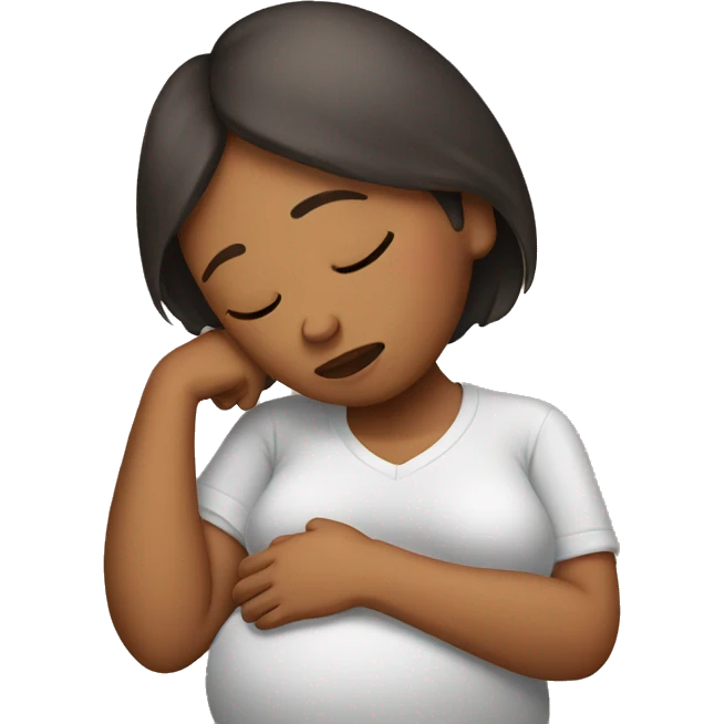 Tired pregnant woman emoji
