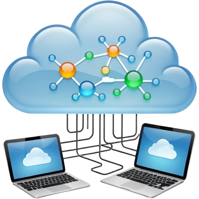 digital project, cloud and devices emoji