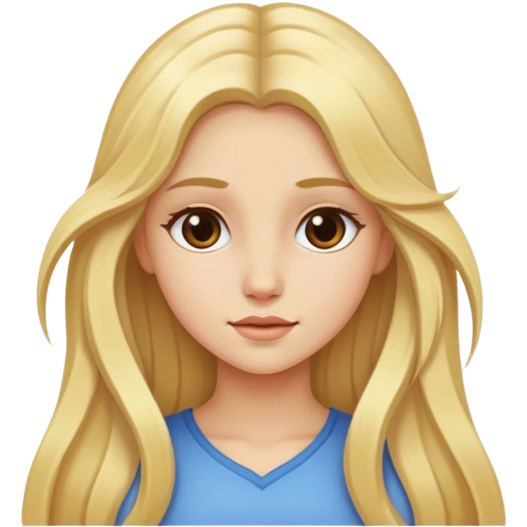 girl with long blonde hair emoji