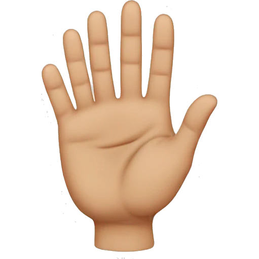 Three fingers emoji