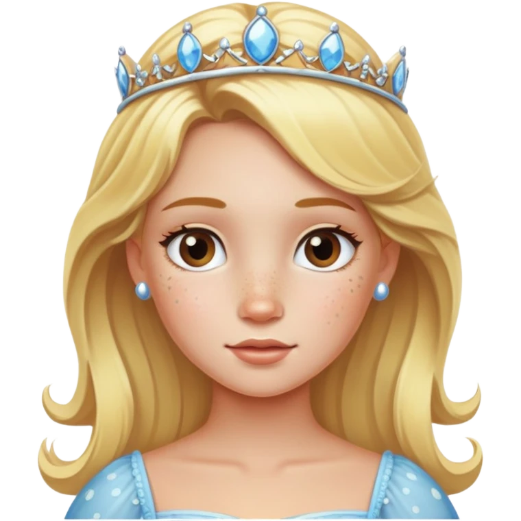 Blonde princess with freckles emoji