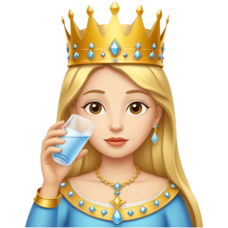 Drinking water queen emoji