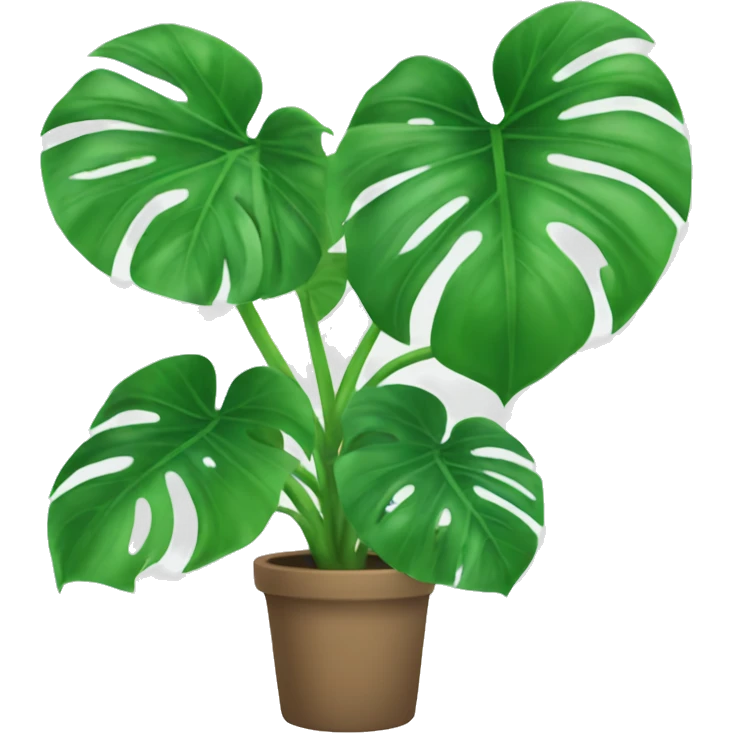 Monstera plant emoji