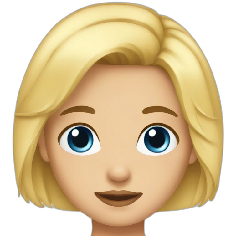 Girl blonde Eyes blue emoji