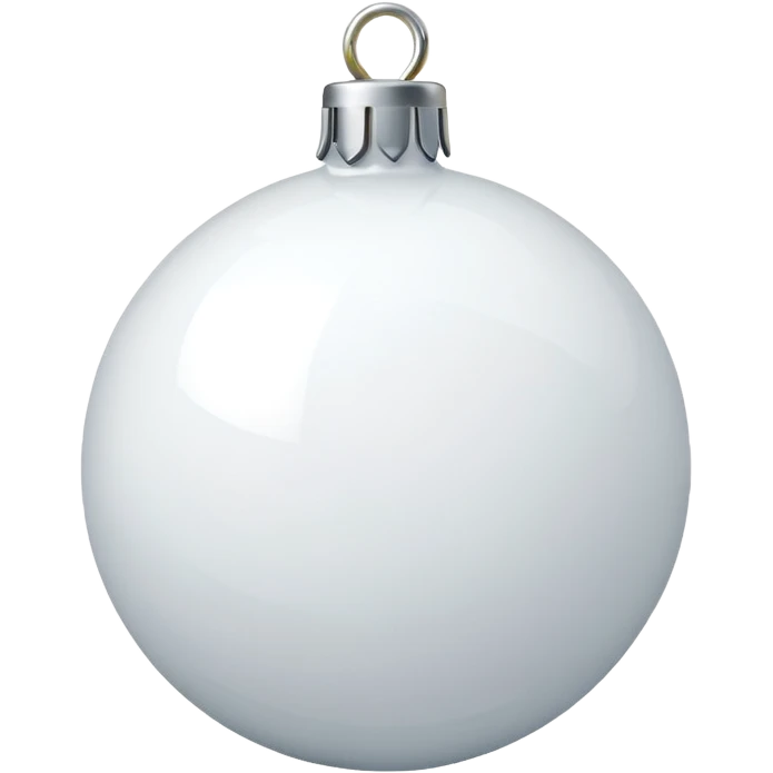 white christmas ornament  emoji