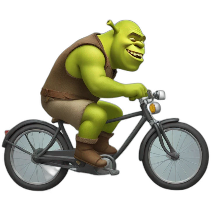 Shrek on a bike emoji