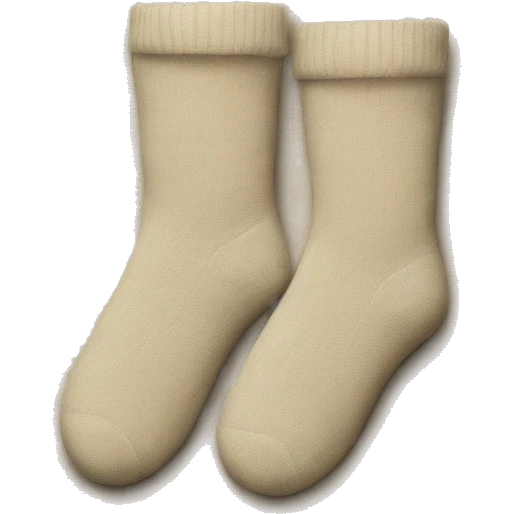 Two beige home socks emoji