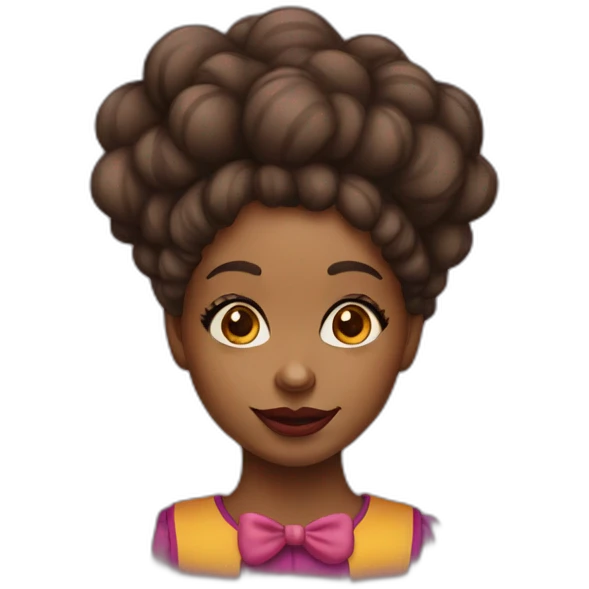 Brown girl clown emoji emoji