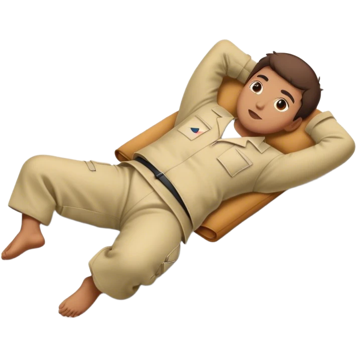 laying on back in gi emoji