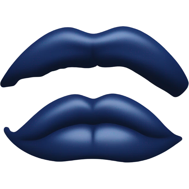 Navy blue kiss emoji