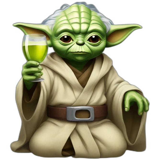 Yoda-Drink-wine emoji