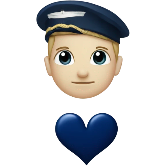 Navy blue heart emoji