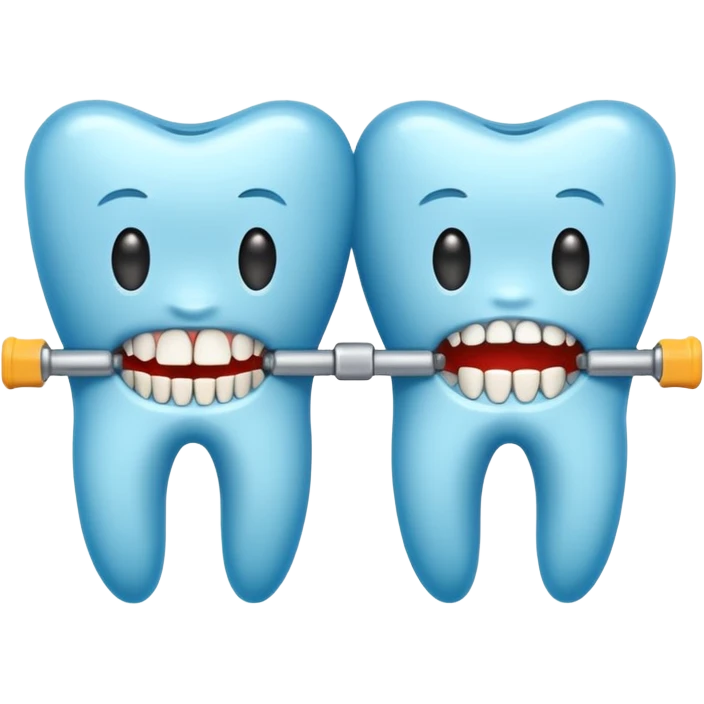 Aislamiento absoluto dental, con la grapa y la goma dique emoji