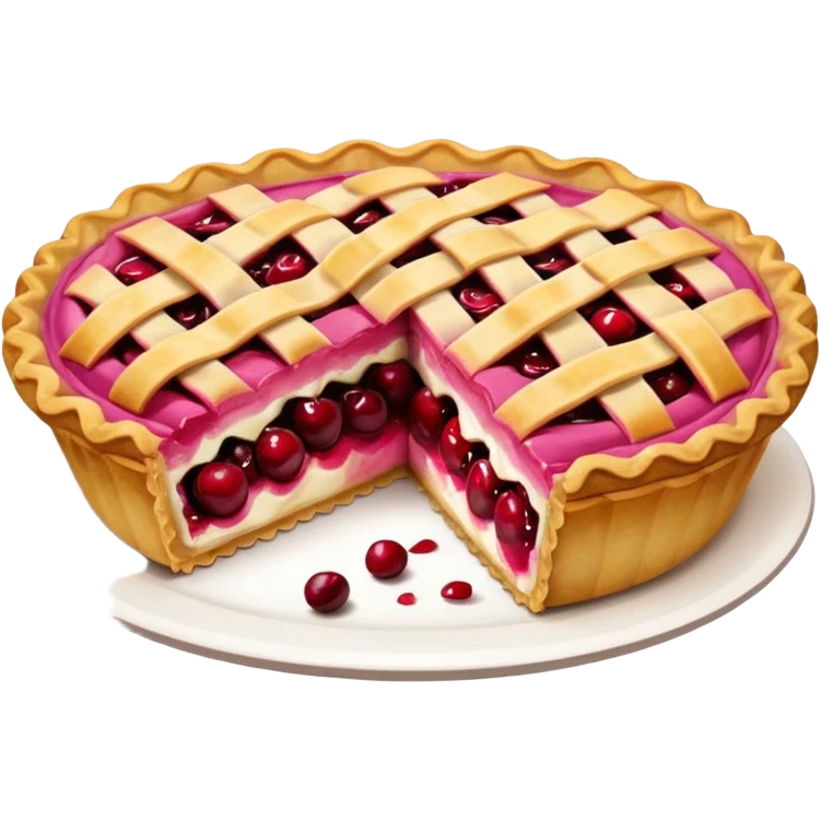 Pink Cherry Pie emoji