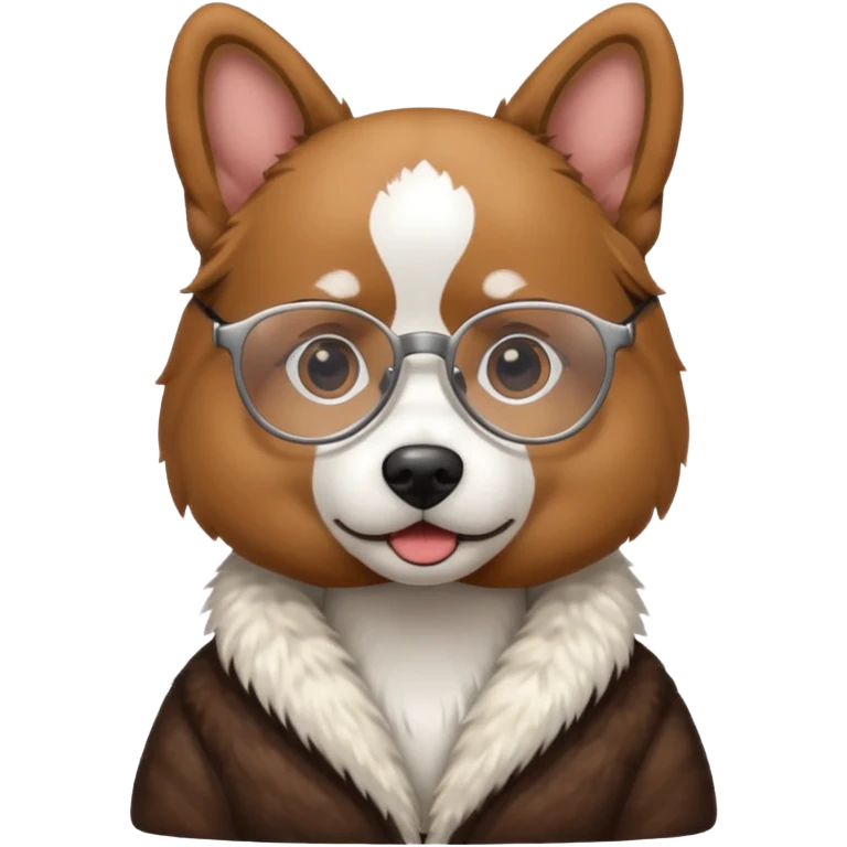A dog with glasses  emoji